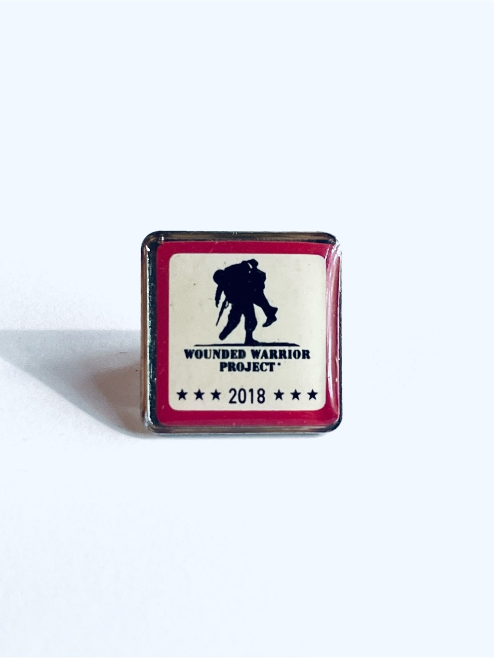 Wounded Warrior Project 2018 Red & Cream Square Pin